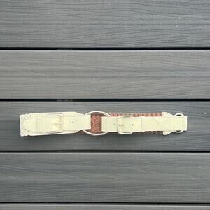 Lauren Ralph Lauren Leather Belt Women’s Cream Braided Western Large